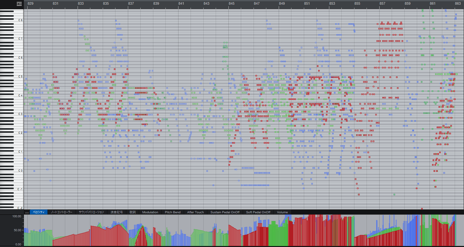 Piano roll - before Aria