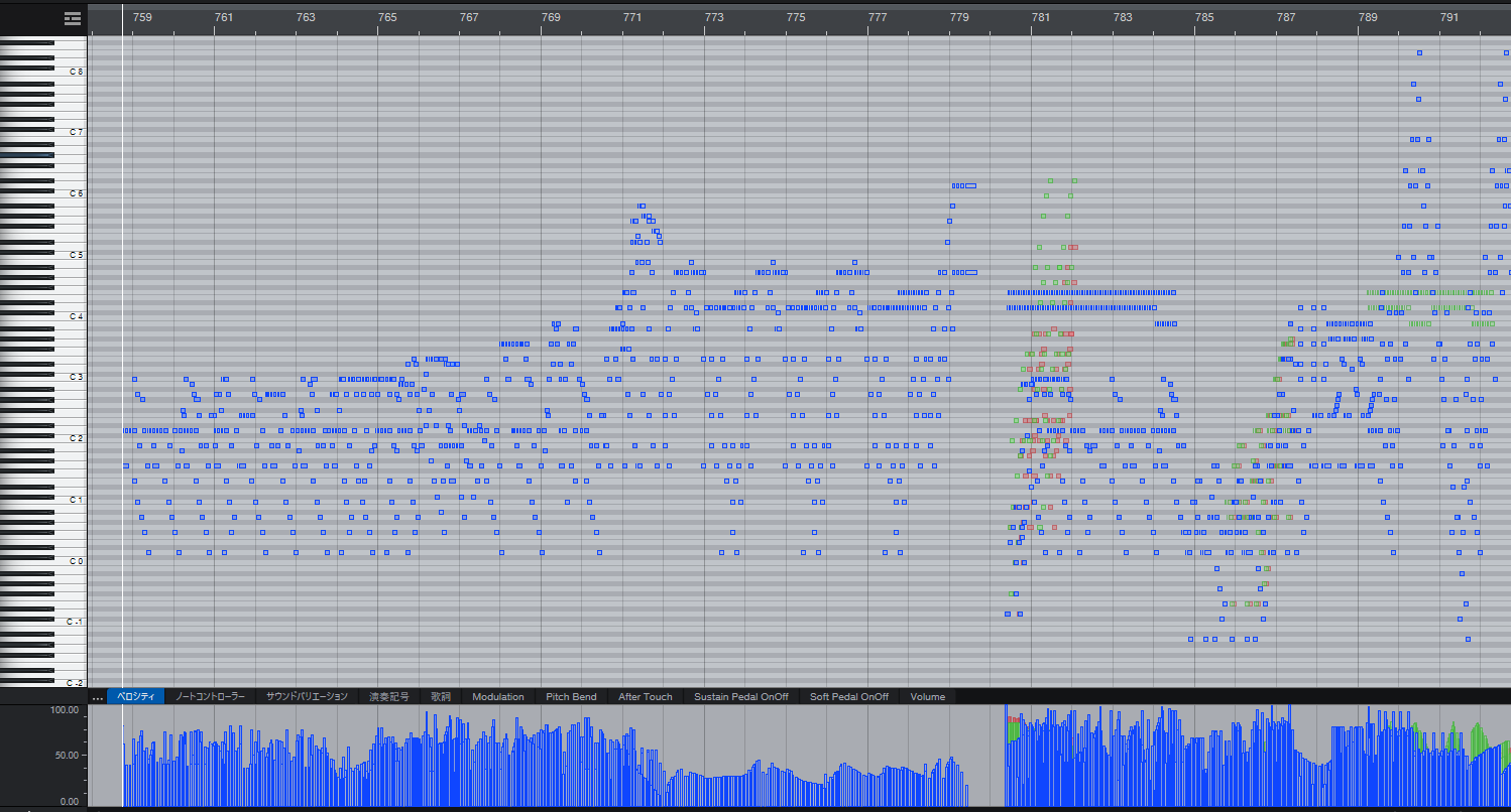 Piano roll - Act I opening